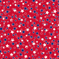 American stars seamless pattern