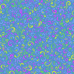 Wavy doodle seamless pattern