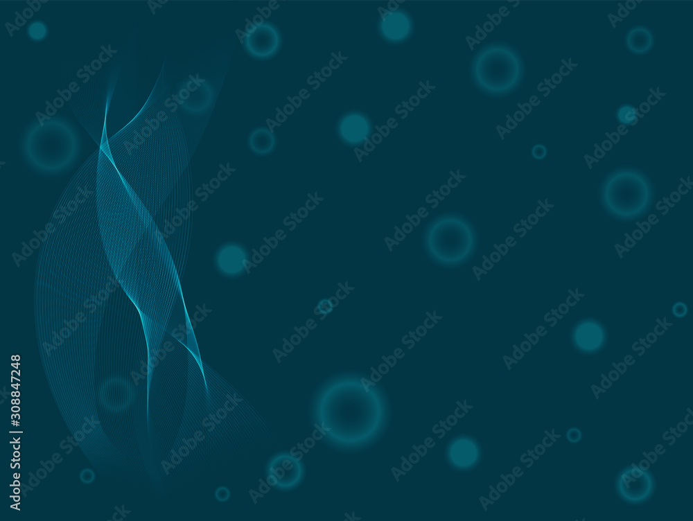 Aufkleber abstract cool background with thin light lines and transparent circles. vector illustration backgrou
