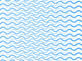 Wavy blue lines abstract, conceptual, pattern. Vector illustration template.