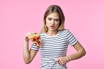 young woman with gift