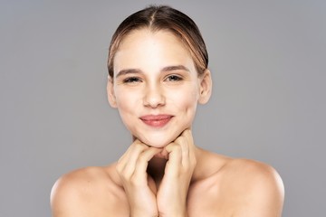 portrait of young woman with perfect skin