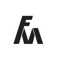 Fototapeta premium FM Initials Logo