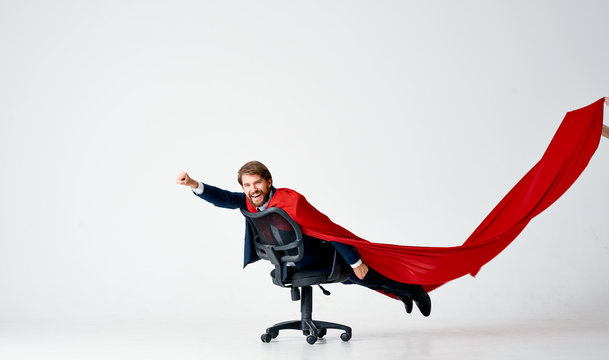 businessman jumping in the air