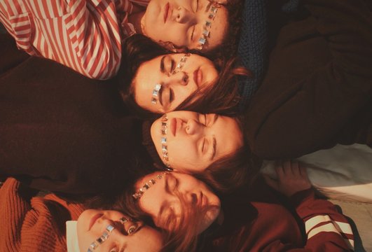 Shining group of women