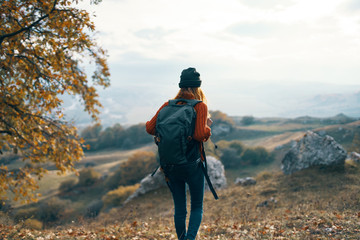 hiker in mountains