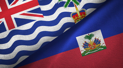 British Indian Territory and Haiti two flags textile cloth