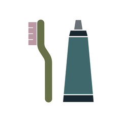 Brush Toothpaste icon vector design templates