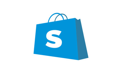 Shopping bag vector icon