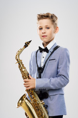 man with saxophone