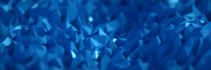 Obraz premium Abstract low poly Classic Blue color 3d background