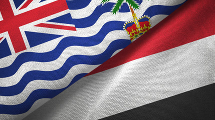 British Indian Territory and Yemen two flags textile cloth