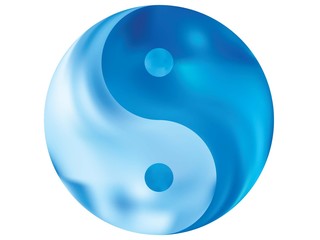 Gradient background in the form of yin yang.