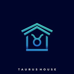 Taurus House Illustration Vector Template.