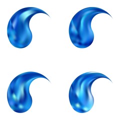 Kit of blurred backgrounds with yin or yang.