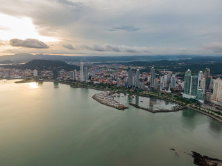 Naklejka premium Beautiful aerial view of the City of Panama 