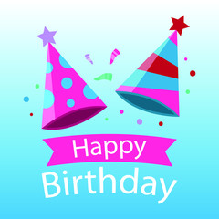 Happy birthday typography illustration - vector