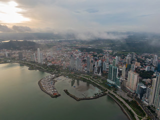 Fototapeta na wymiar Beautiful aerial view of the City of Panama 