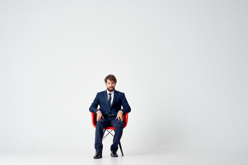 business man running on white background