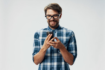 young man with mobile phone