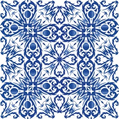 Ethnic ceramic tile in portuguese azulejo.