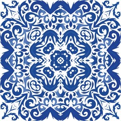 Antique azulejo tiles patchwork.
