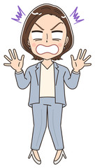 キャリアウーマンのイラスト 転職 仕事 スーツ 女性