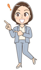 キャリアウーマンのイラスト 転職 仕事 スーツ 女性 Wall Mural よぴんこ Yopinco