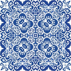 Ethnic ceramic tile in portuguese azulejo.