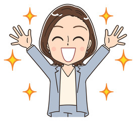 仕事のできそうなキャリアウーマン Wall Mural Wallpaper Murals よぴんこ Yopinco