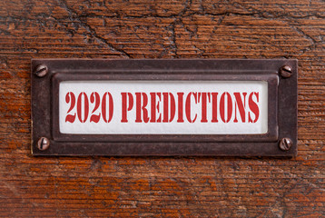Naklejka premium 2020 predictions- file cabinet label