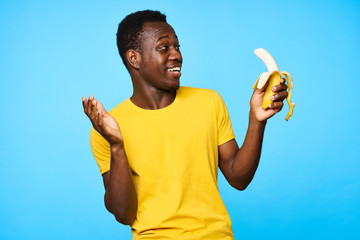 man with trophy