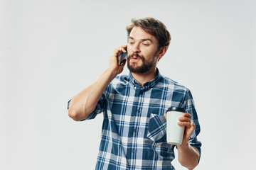 young man talking on the phone