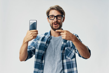 young man with mobile phone