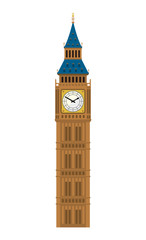 Fototapeta Big ben - UK, London / World famous buildings vector illustration. obraz