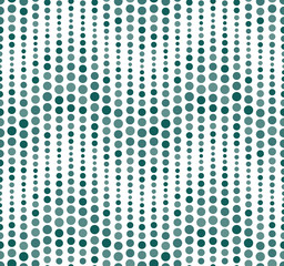Seamless pattern, background, texture. Geometric elements, circles. Polka dot. Shades of green on white. Graphic design element. - 308864671