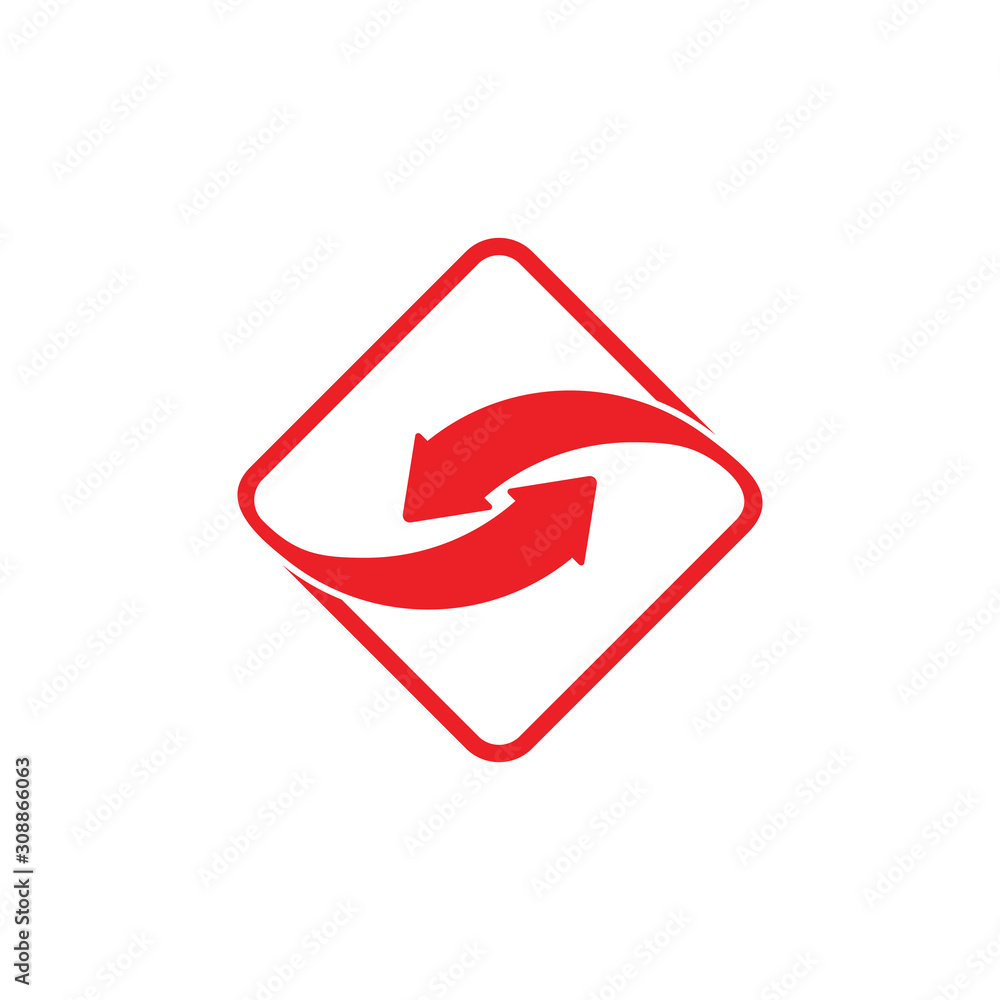 Poster curves linked motion simple logo vector
