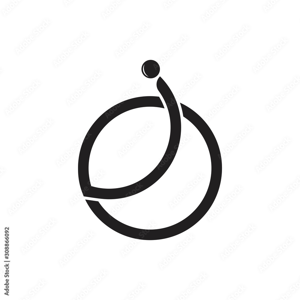 Poster dots object motion circle global logo vector