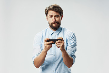 man with mobile phone