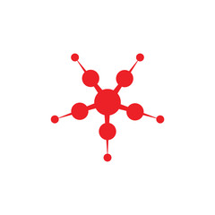 linked dots stars symbol logo vector