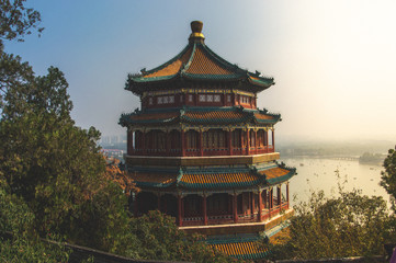 Obraz na płótnie Canvas Temple over Beijing