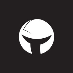simple helmet war geometric logo vector