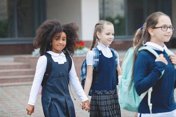 Pupils in uniform.