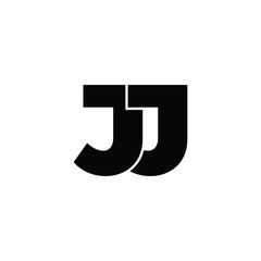 letter jj linked arrow logo vector