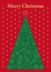 おしゃれな雪の結晶のクリスマスツリー2b