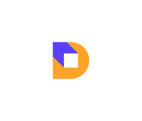 Letter D Abstract Vector logo design. Creative minimalism Logo Icon Minimal emblem design template