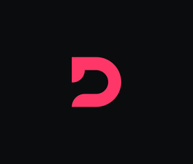 Letter D Vector logo design. Creative minimalism Logo Icon Minimal emblem design template