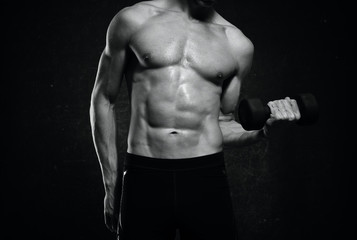 Obraz na płótnie Canvas portrait of muscular man