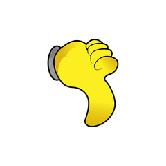 Cartoon dislike hand illustration. Design template vector