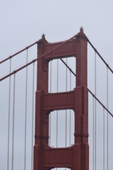 Golden Gate Bridge on a gloomy spring day in San Francisco, California
